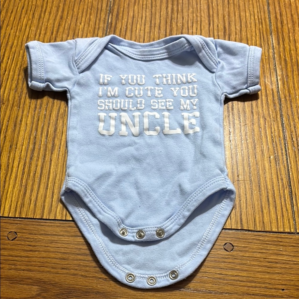 Blue Baby Onesie with Fun Print
